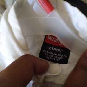Baby clothes white dress shirt wrangler